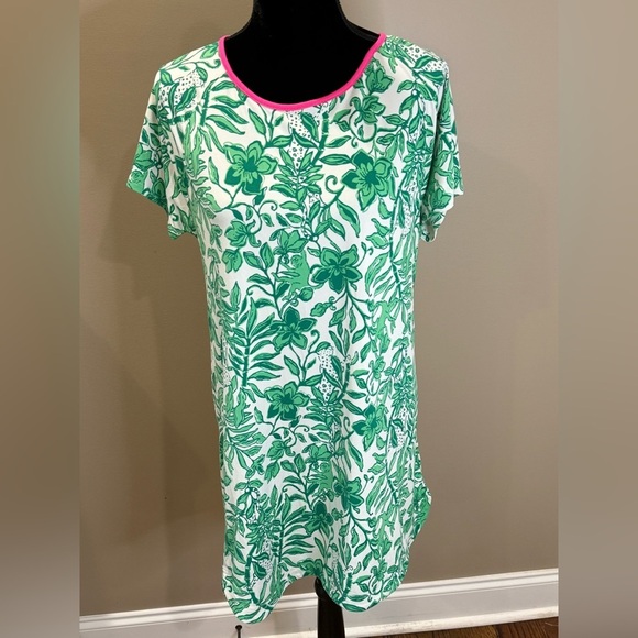 Women’s LILLY PULITZER Margene Pima cotton Pajama sleep dress- Size M - Picture 3 of 8
